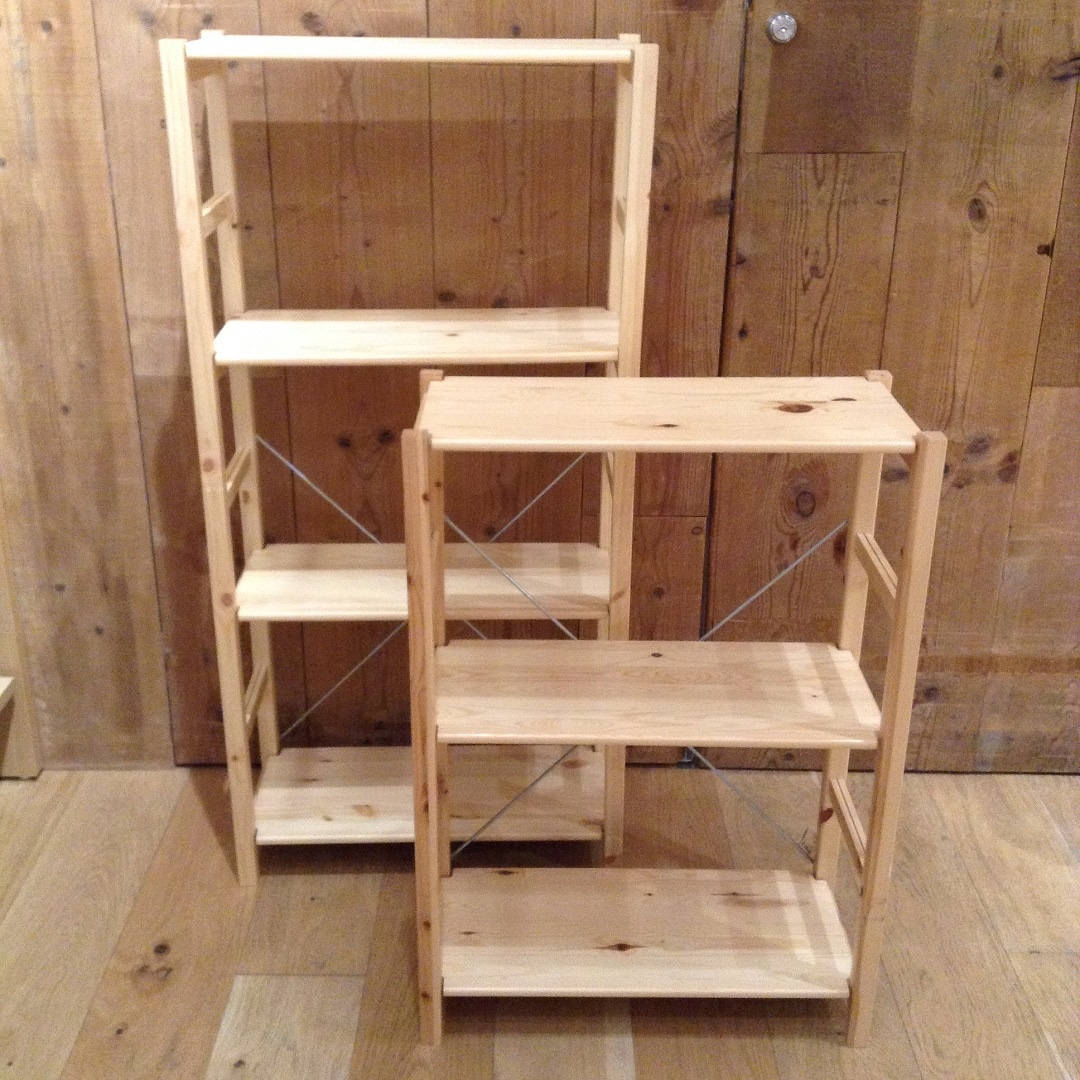 天神大名】 ステンレスユニットシェルフとスチールユニットシェルフ